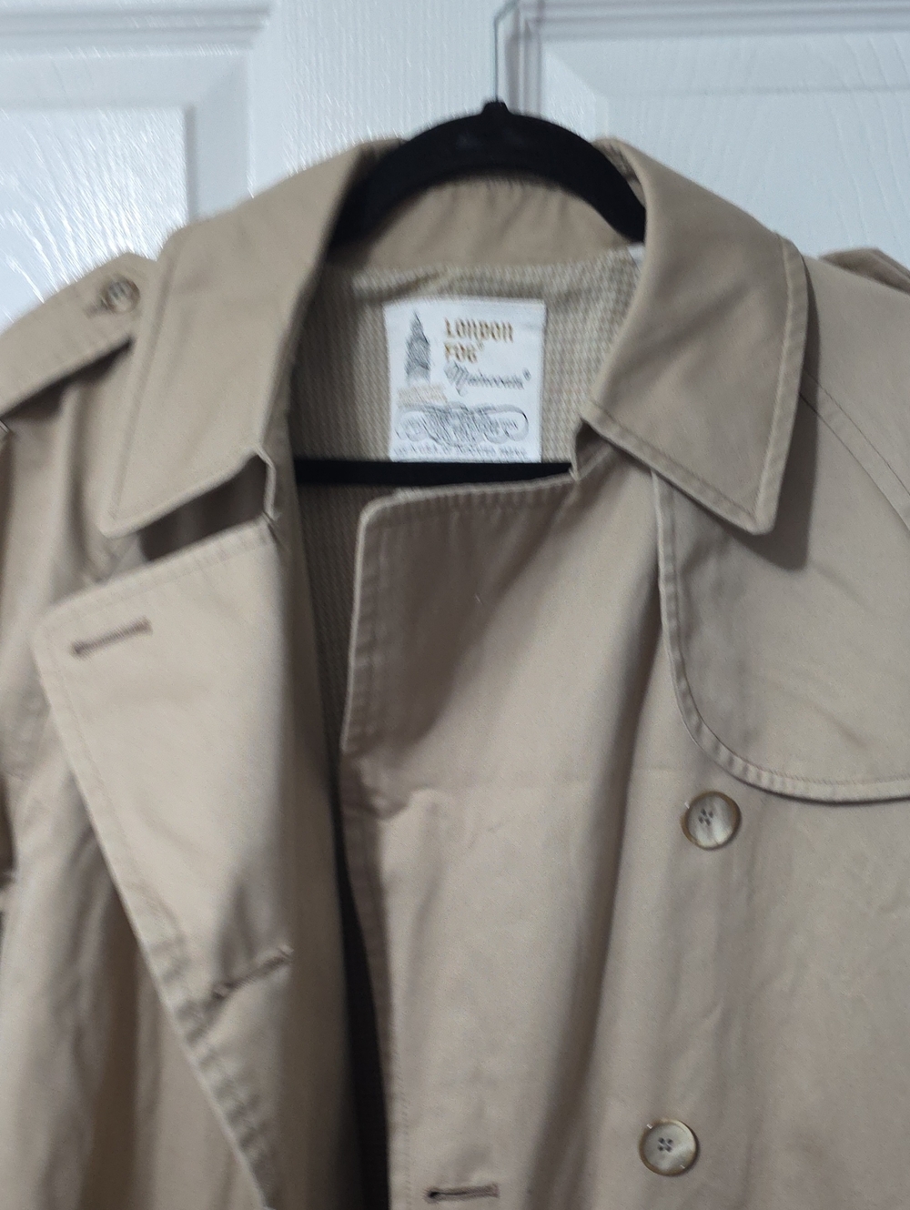 London Fog Men's Tan Trench Coat with Classic Details